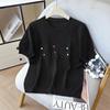 2026 Summer Versatile Embroidered Ice Silk Tencel Knit Women's T-Shirt