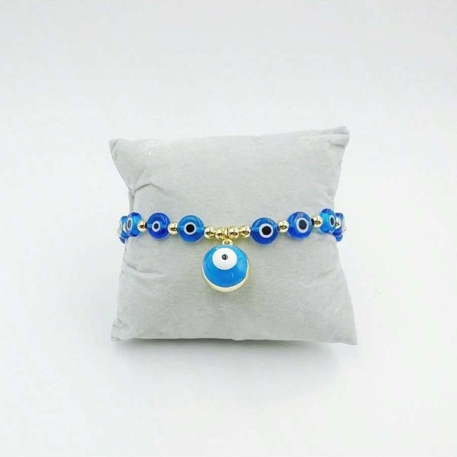 Wind Bohemian Copper Gold Plated Bells Lucky Eye Bracelet