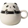 Panda keramisk tekopp vattenkopp teavskiljare personlig kopp söt tecknad drickkopp med lock tekopp
