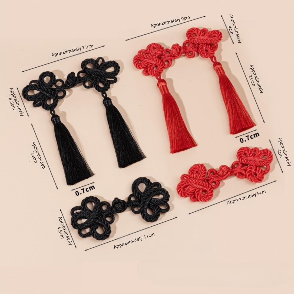 Chinese Style Clothing Buttons Needlework Sewing Button Chinese Knot Buttons Tassel DIY Plate Buckle Clothing Accessories