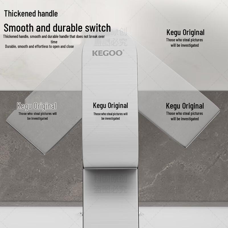 KEGOO 304 Stainless Steel Single Cold Basin Faucet