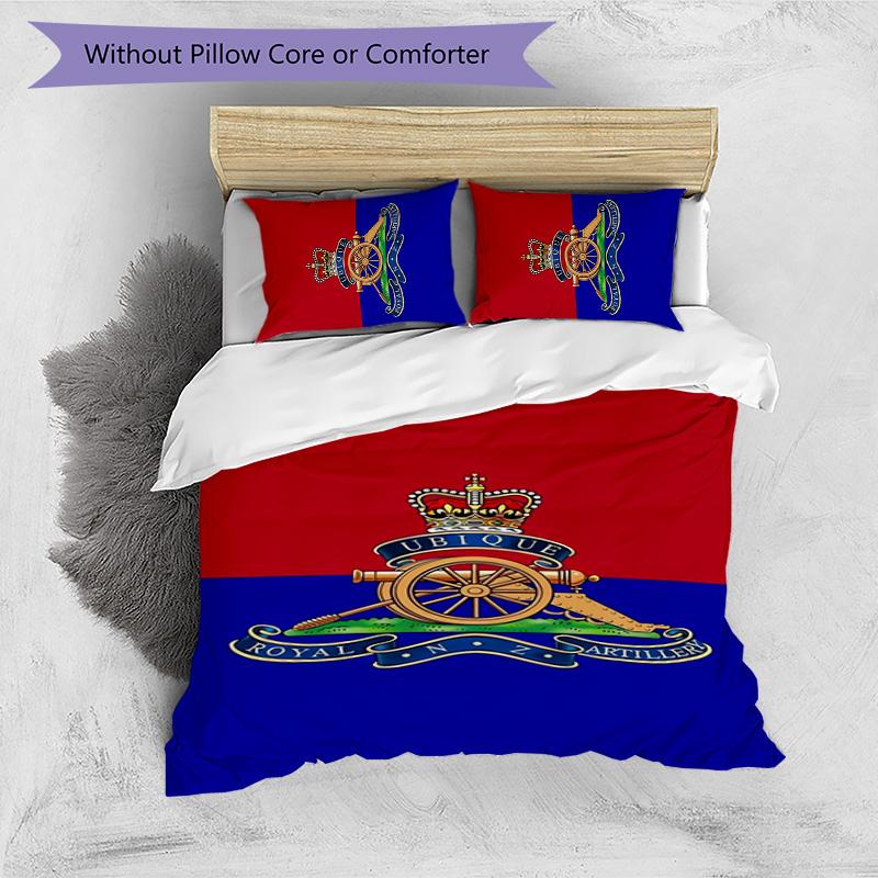 British Royal Artillery 3pcs Bedding Set Duvet Cover Closure Includes 1 Duvet Cover & 2 Pillowcases for All Seasons Bedroom Home Dorm Decor