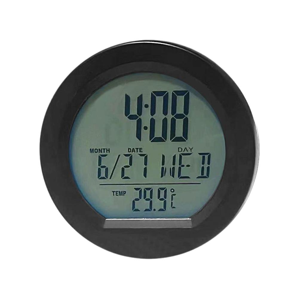 Solar Auto Uhren Armaturenbrett Thermometer Automotive Elektronische Uhr LED Anzeige Zeit Zubehör Rückseite Auto Leuchtend Mit Ziffer X7J6