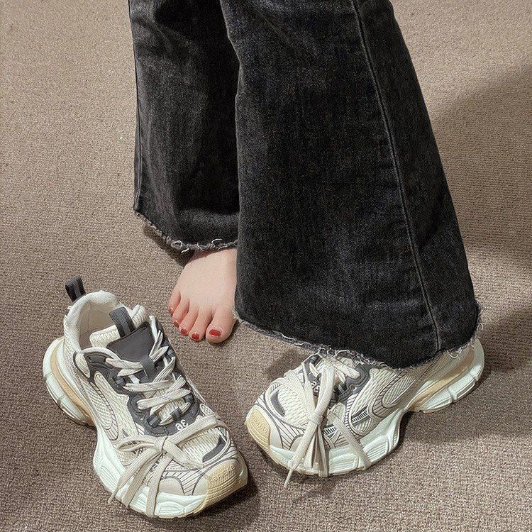 Dad shoes women's spring new mesh breathable shoes thick-soled versatile casual sports shoes