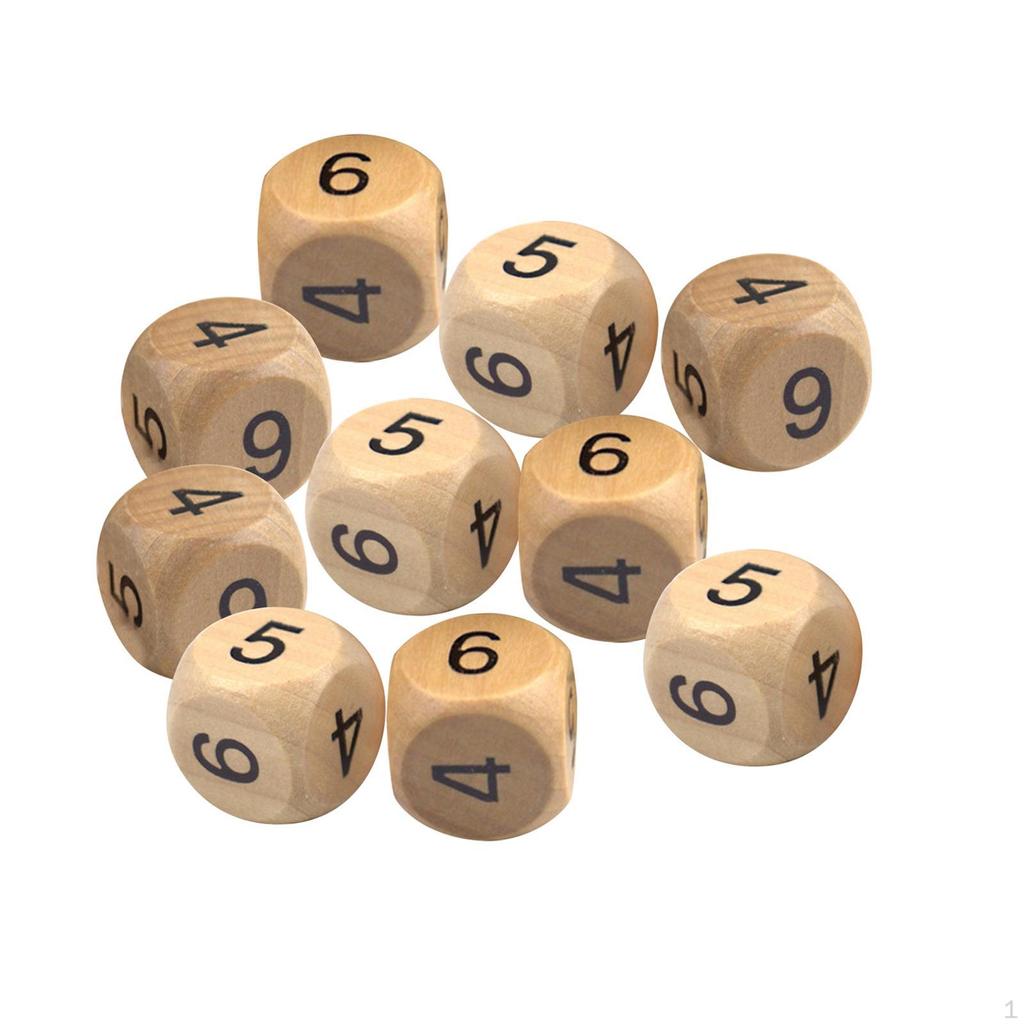 10 Pieces Dice Math Counting Teaching Toy for Accessories Home Living Room Gifts