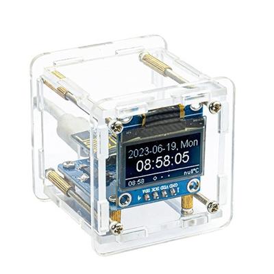 ESP8266 Mini Weather Clock WiFi Digital Display Multifunctional Weather Station DIY Soldering Kit Electronic Clock Set
