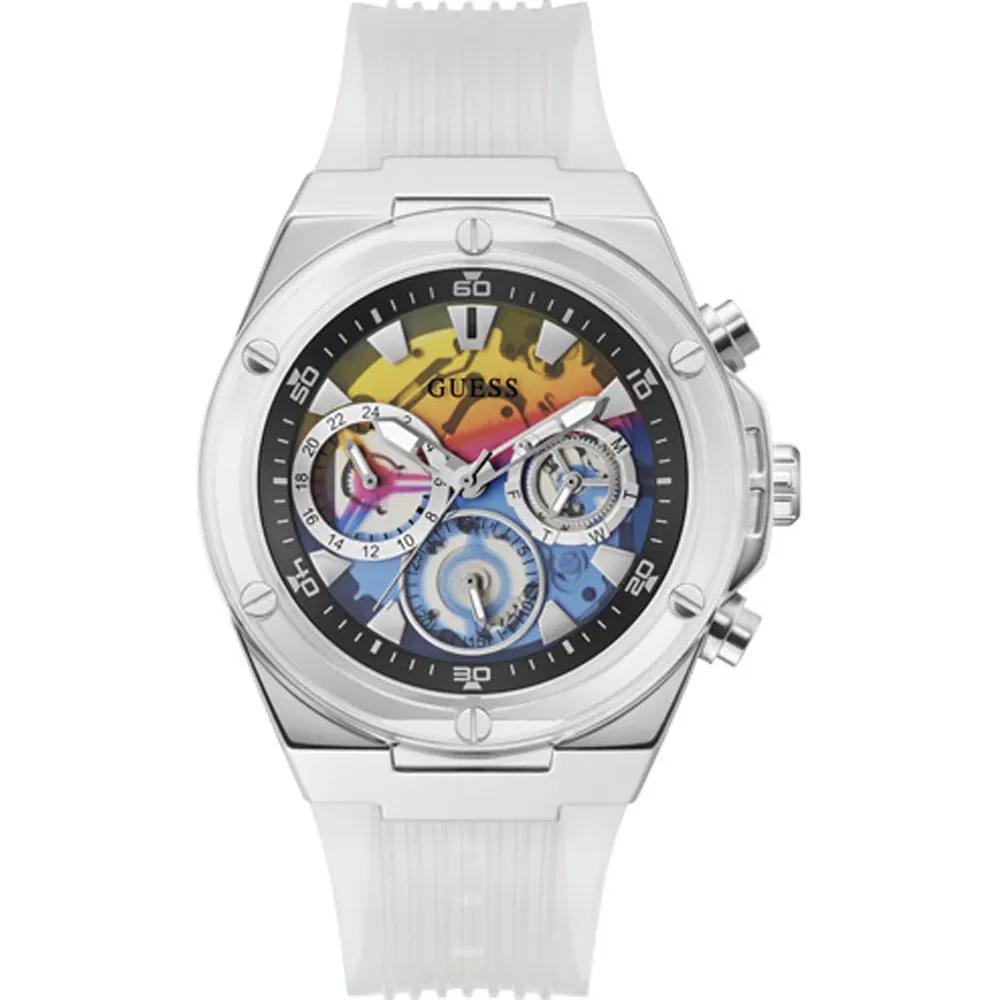 GUESS Poseidon Multicolour Stainless Steel Silicone Men s Quartz GW0425G4 белый