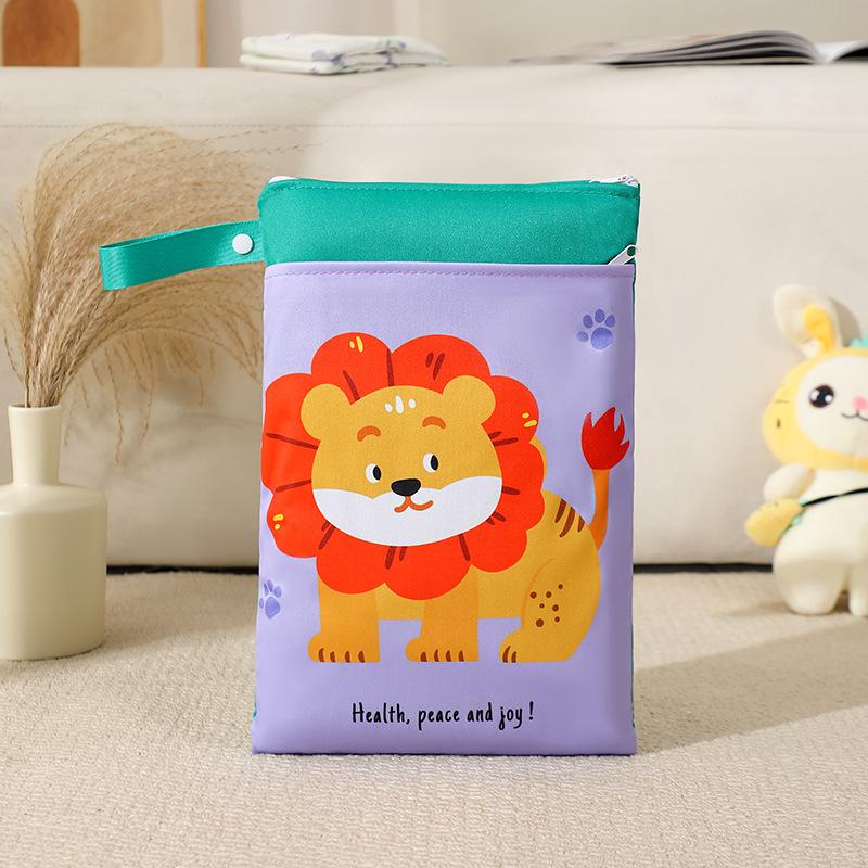 

23*33 см Водонепроницаемая сумка для подгузников Двойного использования для мокрого и сухого хранения подгузников Двойной карман на молниях Дорожная сумка для хранения косметики