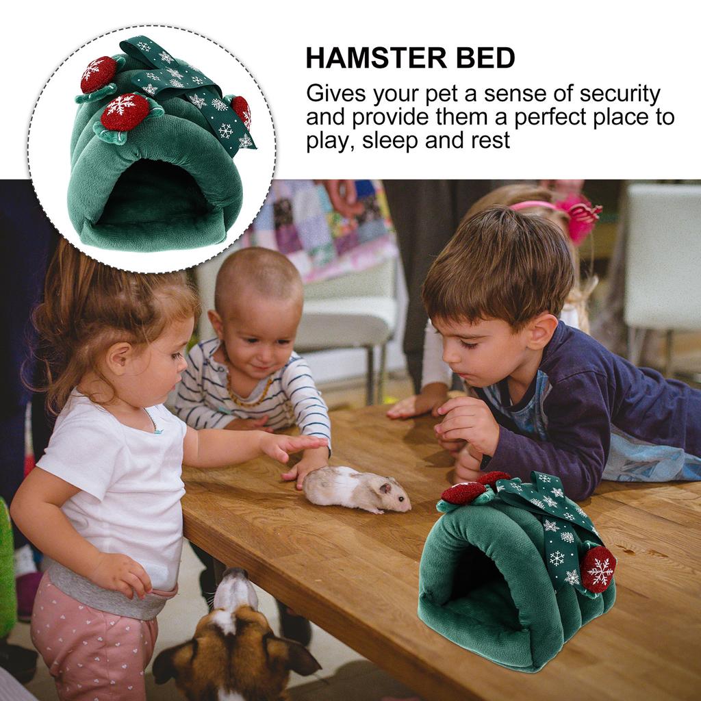 Pet Warm House Hamster Bed Cotton Nest Winter Rest Shelter Easy Cleaning Home Decoration Gift for Small Pets