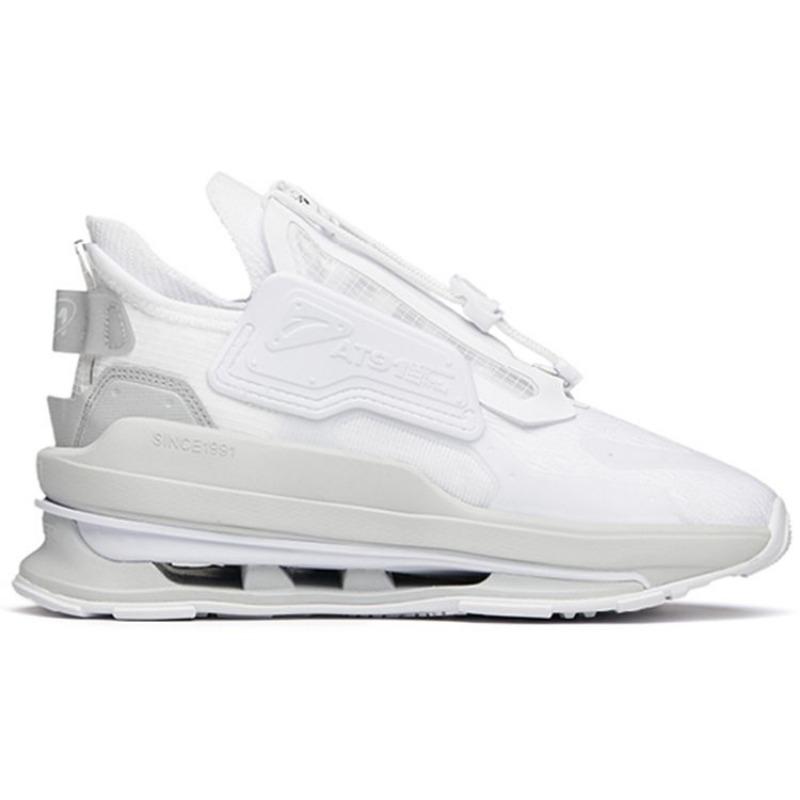 Anta At91 Fabric Synthetic Leather Shock Absorbing Non-Slip Low-Top Running Shoes Women Sneakers Anta-White 122148851-1