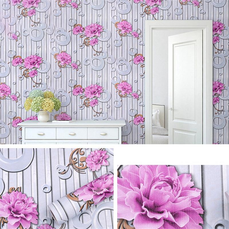 10m/20m PVC Pogrubione Europejskie Vintage Kwiatowe Tło Drukowane Samoprzylepne Tapety Naklejki Renowacyjne Wystrój Domu Hotelowego