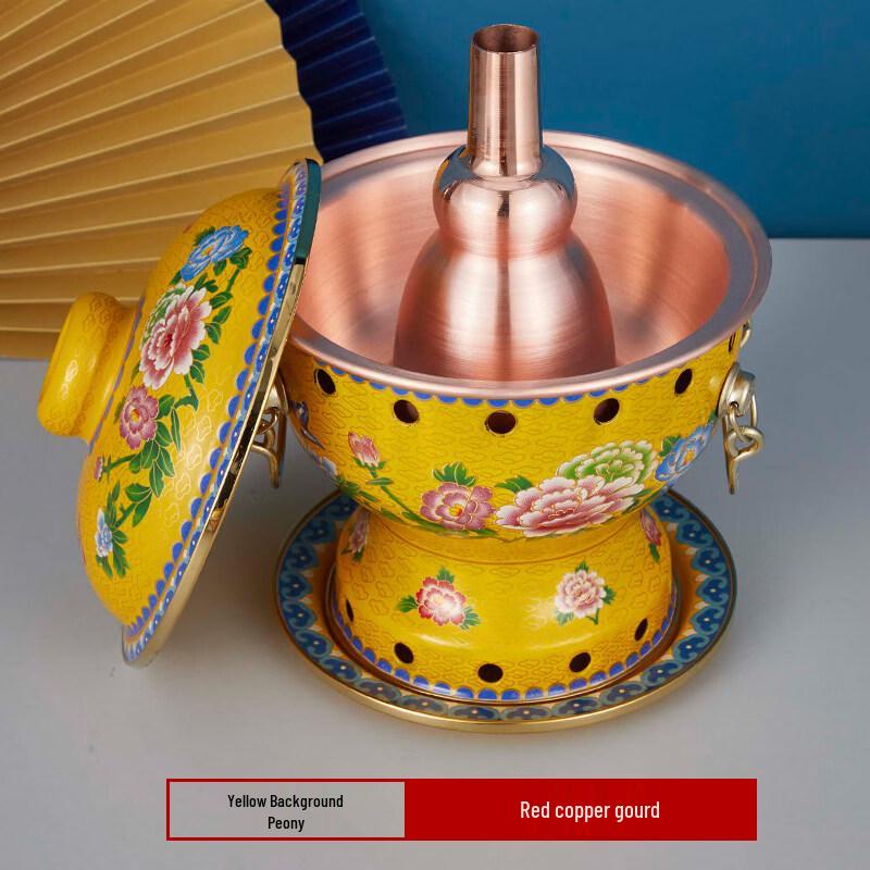 

Cloisonne Single-Person Alcohol Copper Hot Pot