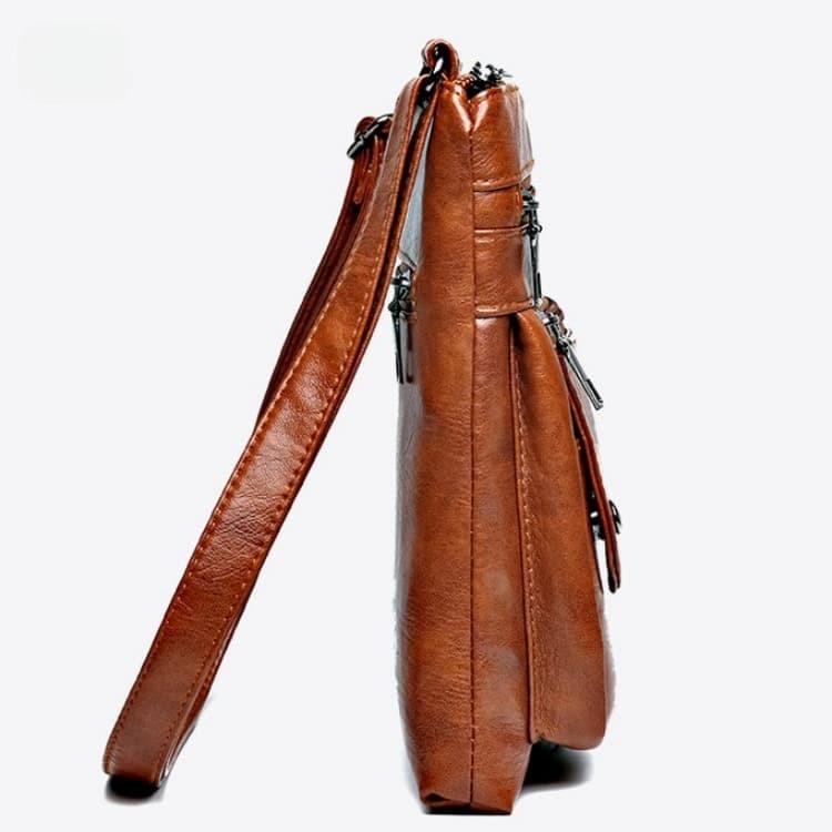 Damen weiche Lederschulter-Crossbody-Tasche Münzbörse