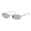 Prada Logo Metal Square Sunglasses Unisex sunglasses Transparent Silver 0PRB54S-1BC30P54