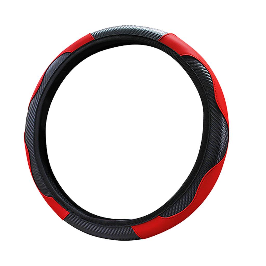 38CM Steering Wheel Cover Carbon Elastic Handle Sleeve Non Slip Steering Wheel Cover for Car