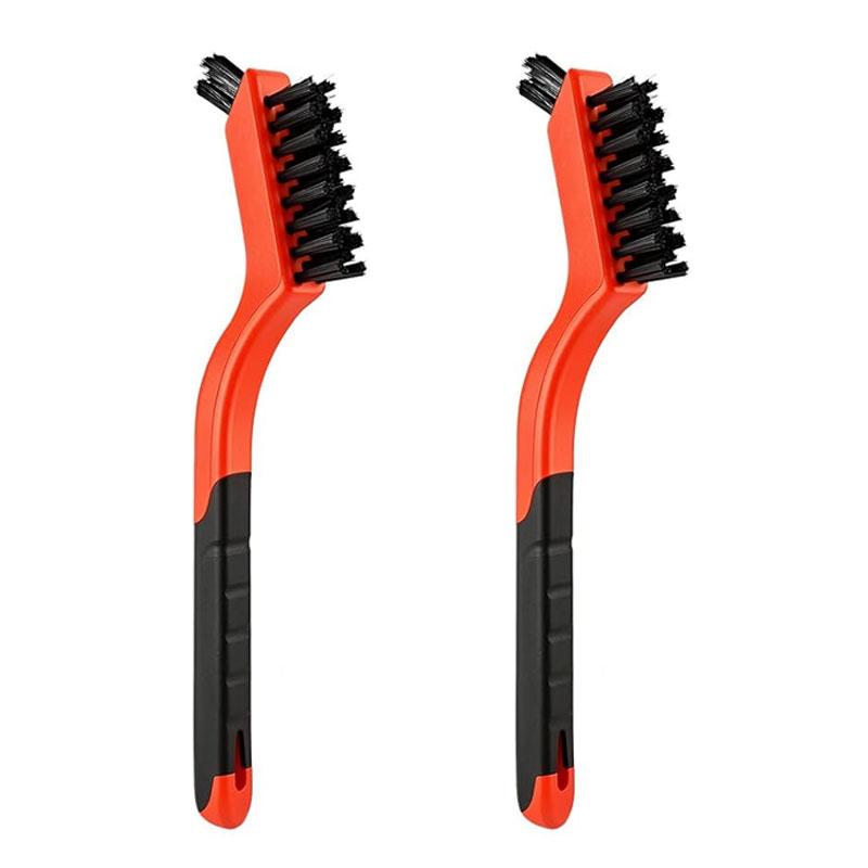 Xiaomi 7 Inches Nylon Bristles Double Wire Brush Polishing Rust Remover Metal Wire Burring Kitchen Cleaning Tool Kitchen Cleaning Brush