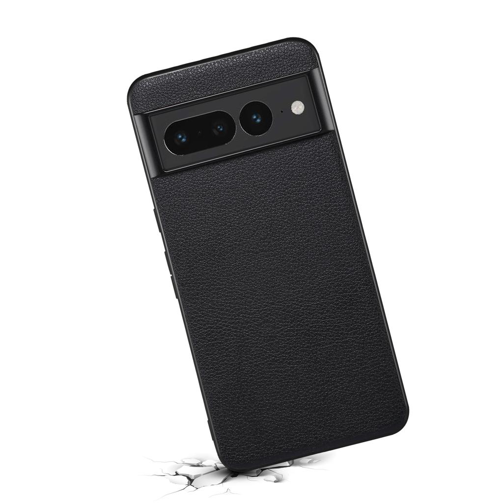 For Google Pixel 7 Pro 5G Case Calf Texture Anti-Scratch PU Leather Phone Back Cover
