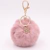 Christmas Snowflake Pom Pom Plush Keychain Charm