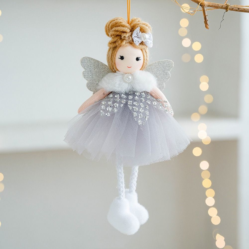 Soft Wings Angel Girl Pendant Cartoon Christmas Tree Hanging Decoration  New Year Festival Gifts