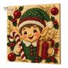 Christmas Home Decoration Faux Pearl Art Kit, DIY Snowman Painting 3D Festive Living Room Accents Xmas Scenes Crafting Project for Adults Beginners,