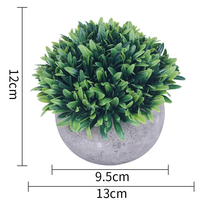 Planta de Simulación Planta en Maceta Decoración de Escritorio de Oficina Adorno de Planta Verde Planta en Maceta Bola de Hierba Planta Verde Milán Eucalipto