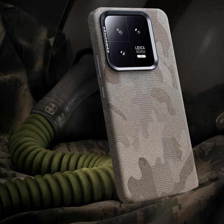 Camouflage Full Coverage Magnetic Shockproof Phone Case For Xiaomi 14 Pro, PC Metal Frame Protective Cover