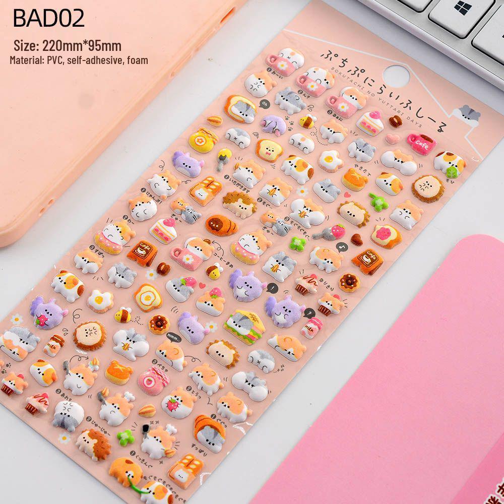 

3D Puffy Cute Foam Stickers for Kids: Kindergarten Rewards & Phone Case Decorations 19.5*9cm