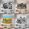 Customizable Tapestry Bedspread Yoga Mat Blanket Zebra Pattern Tapestry Home Decor Wall Hanging
