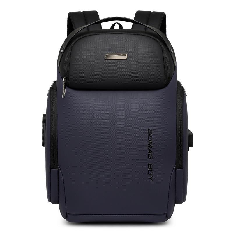 

«Модний чоловічий рюкзак для ноутбука великої місткості — однотонний, повсякденний, легкий, ідеально підходить для ділових поїздок і студентів» синій