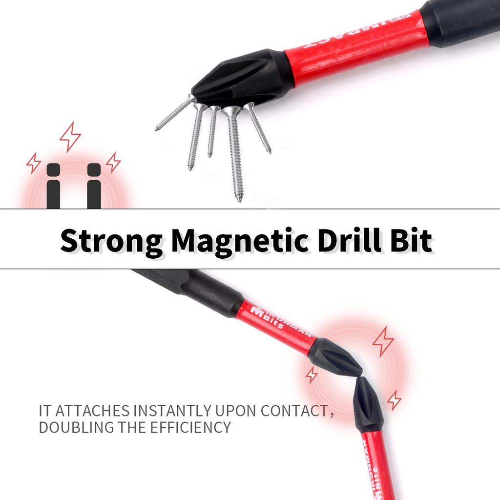 7 Stück Professioneller Mini Schraubendreher Bit Magnetischer Treiber Phillips Kreuz PH0 PH1 PH2 PH3 65MM Batchkopf Aufbewahrungsstreifen Handwerkzeugsatz