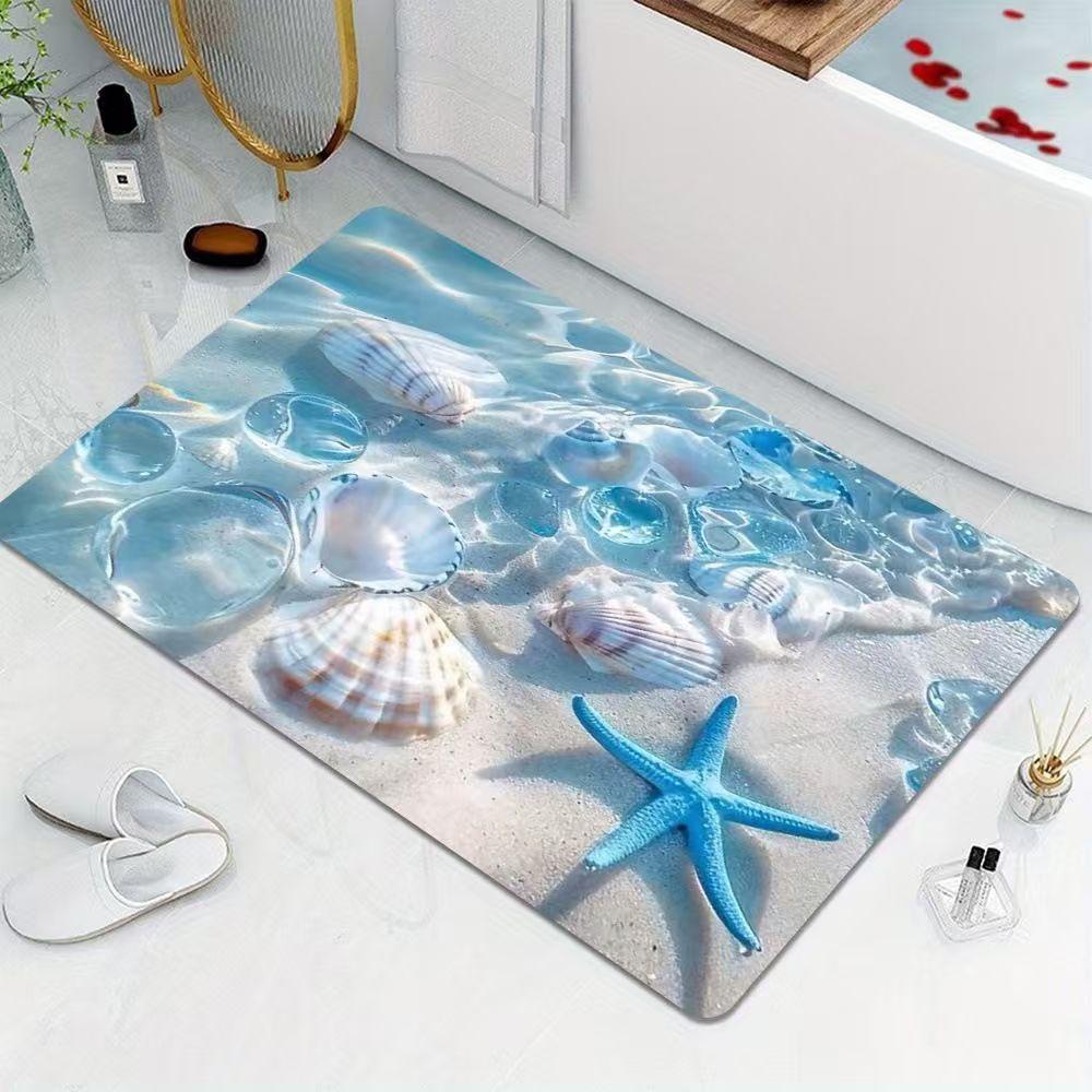 Dolphin Animal Visual Bath Mat, Door Mat, Water-absorbing Carpet, Home Decoration