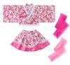 ReliBeauty Yukata Dress for Perfect for Fireworks Displays and Summer Stylish and Includes Heko Obi Floral Size 160 Girls, Separate, Glittery, Lace,