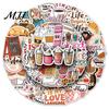 Aesthetic Stickers for Notebooks 50PCS Coffee Themed Stickers, Waterproof Vinyl Decals, Durable DIY Decorative Water Bottles Labels