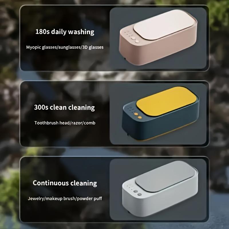 Multifunctional Ultrasonic Cleaner, Portable High Frequency 120 Hz Deep Cleaning Machine  - for Jewelry, Eyeglasses, Watches - USB Powered, Home Use