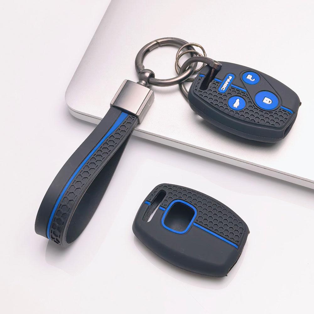 Silicone Car Key Cover Keychain for Honda Civic Accord CR-V Fit Jazz HR-V Vezel City Civic Accord CR-V Fit Jazz HR-V Vezel City Hybrid