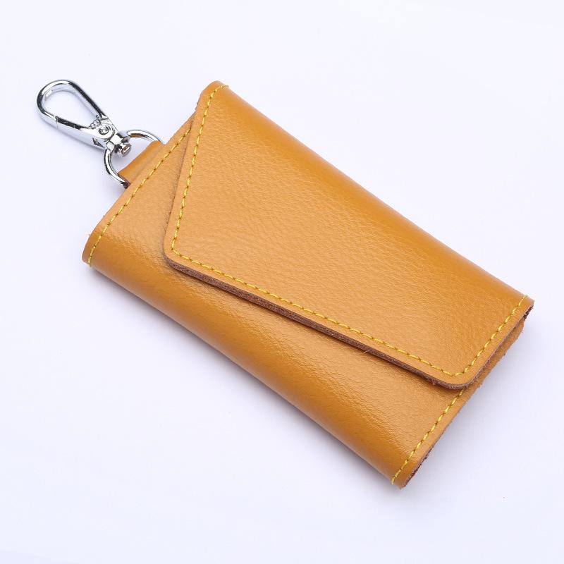 

Multifunctional Key Bag Trifold Wallet, Large Capacity Car Key Hook, Fashionable Card Slot Wallet, Can Hold Multiple Keys, Portable Home Key Bag жёлтый