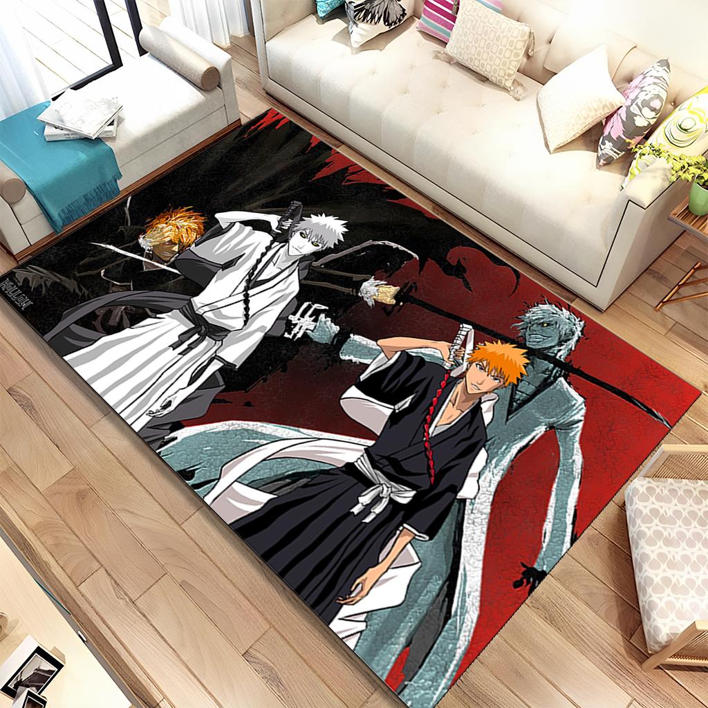 3D Anime Bleach Japan Cartoon Area Rug,Carpet Rug for Home Living Room Bedroom Sofa Doormat Decor,kids Non-slip Floor Mat Gift