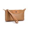 Damen Große Kapazität Handgelenk-Geldbörse Leinwand PU-Leder Reißverschluss Clutch Tasche Handy-Tasche Tragbar Kosmetik Make-up Tasche Kartenhalter Handtaschen-Organizer