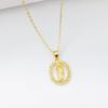 Virgin Mary St. Jude Prayer Shining Rhinestone Pendant Necklaces Gold color Women/Men Religious Neck Jewelry for Daily Wear