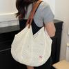 Seaside Commuter Vacation Wind Hollow Woven Beach Bag Women's 2026 Summer New Straw Bag Large Capacity Tote Bag
