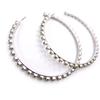 Les Trésors De Lily [J6752] - Green Rhinestone 'Sissi' Hoop Earrings Ø 7 Cm