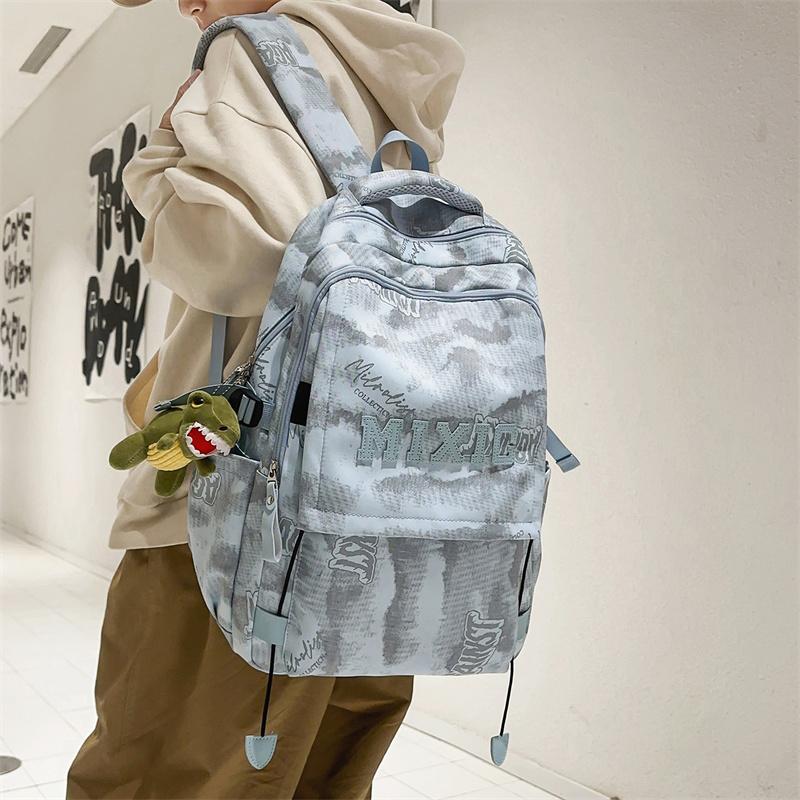 Junior High School Student Schoolbag Graffiti Men's Backpack