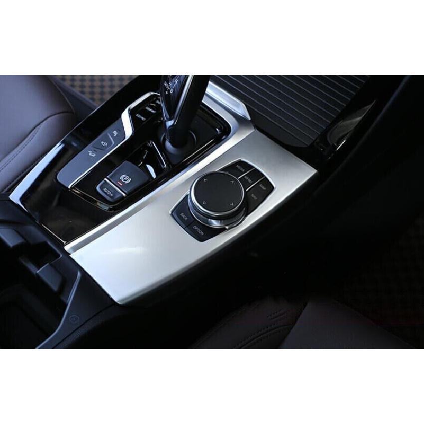 For BMW X3 G01 X4 G02 2018-2021 ABS Silver Middle Console Multimedia Panel Trim