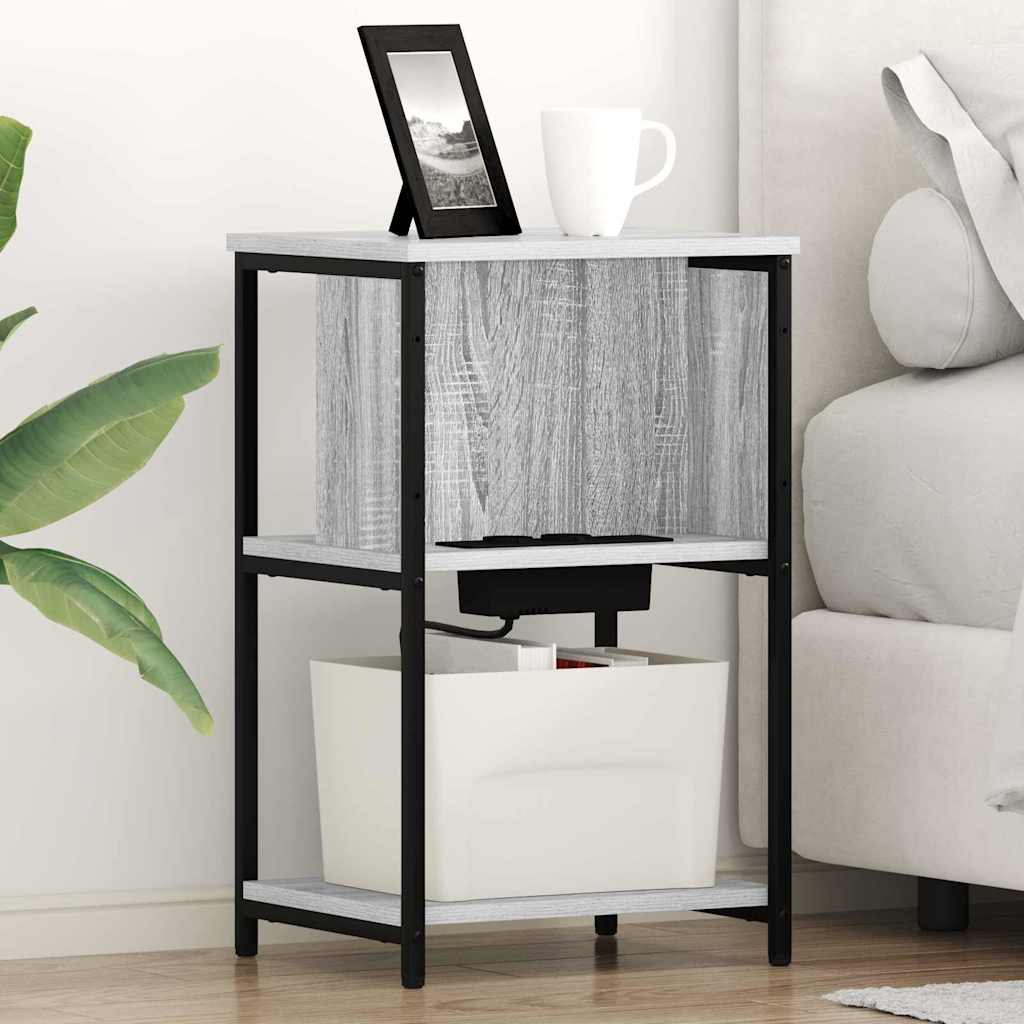 Nightstand Grey Sonoma 38 x 31 x 61 cm Particleboard