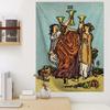Retro Tarot Card Tapestry, Witchy Aesthetic Wall Hanging, Mystical Bedroom Dorm Living Room Decor, Boho Gift