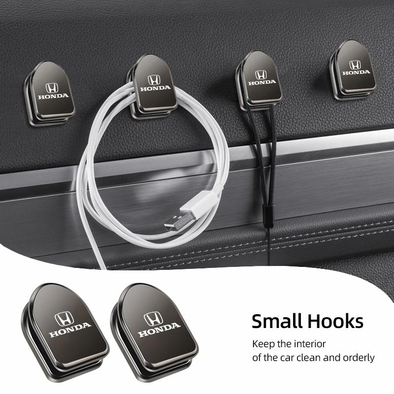 2Pcs Car Mini Metal Storage Hook Auto Accessories For Honda Civic Accord Crosstour Spirior Odyssey Avancier UR-V Sienna Elysion