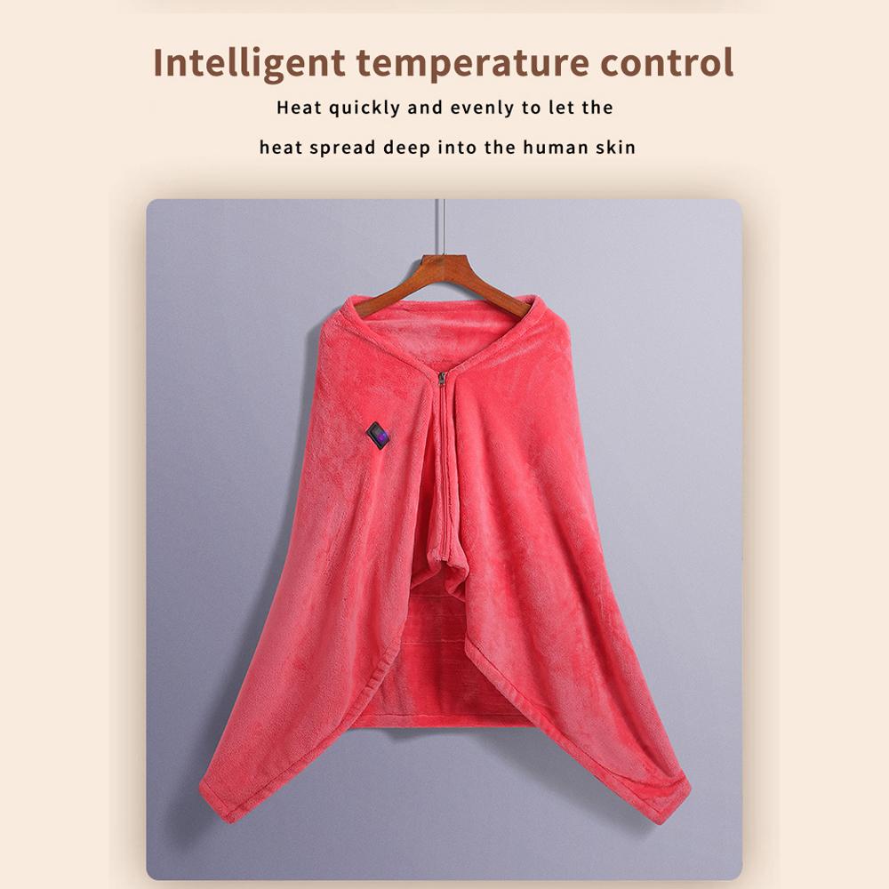 USB Electric Warm Heating Shawl Soft and Comfortable Blanket Winter Knees Body Warmer Home Office