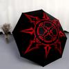 1pc Red Compass Symbol Umbrella with Plastic Handle, Suitable for All Seasons Outdoor PT427