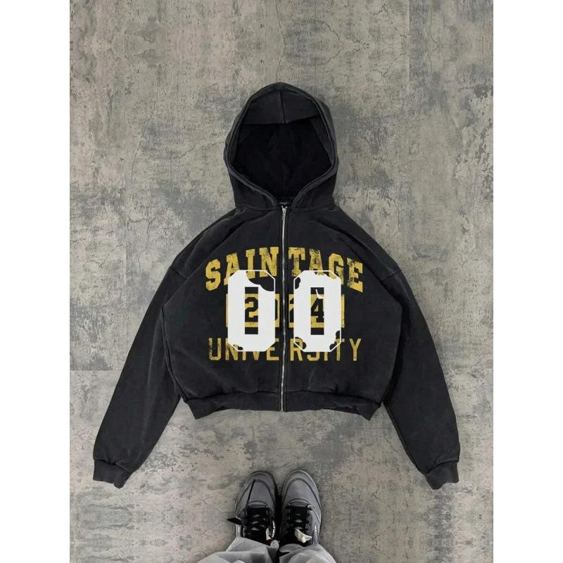 Felpa stampata personalizzata tendenza americana giacca Harajuku stile gotico unisex maglione stampato 3D