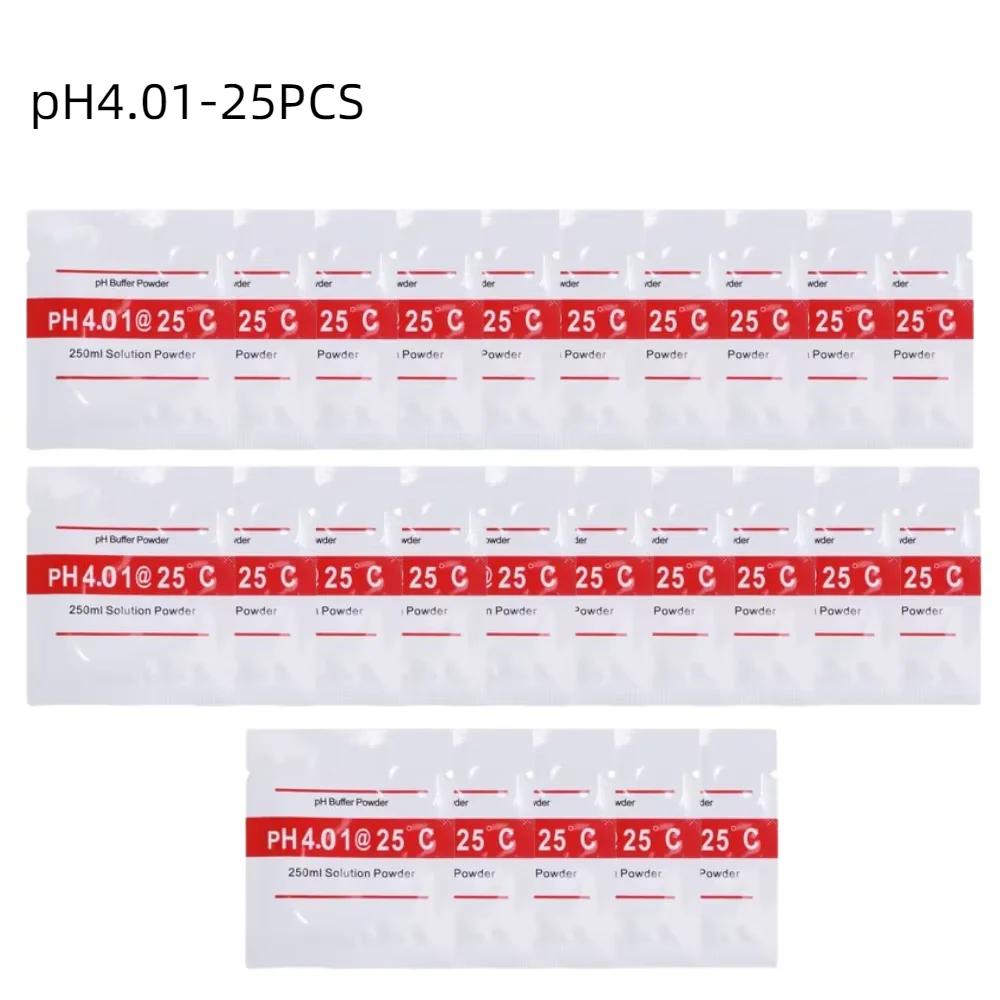 

25PCS/lot PH Buffer Powder 4.00/6.86/9.18 Calibration Point PH Measure Calibration Solution Tool Accessories for PH Test Meter